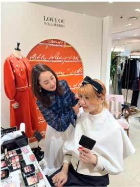 阪急うめだ本店ルルウィルビーPOP-UPメイクアップアーティストとして/インスタLIVE出演